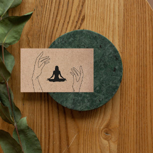 Moderne Yoga Instructor Professional Logo Business Visitekaartje