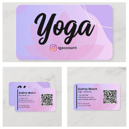 Moderne Yoga Instructor Sjablonen Visitekaartje