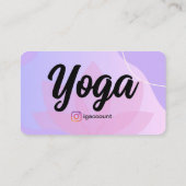 Moderne Yoga Instructor Sjablonen Visitekaartje (Achterkant)