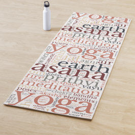 Moderne Yoga Mat Word Cloud
