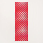 Moderne Yoga Nautische Ankers Monogram Rood Blauw Yogamat (Achterkant)