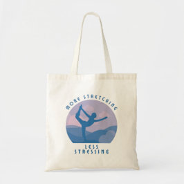 Moderne Yoga Spreuk Yoga Asana in de Zonsondergang Tote Bag