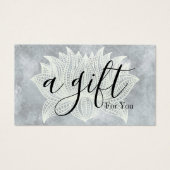 Moderne Yoga Studio Instructor Cadeaubon Visitekaartje (Voorkant)