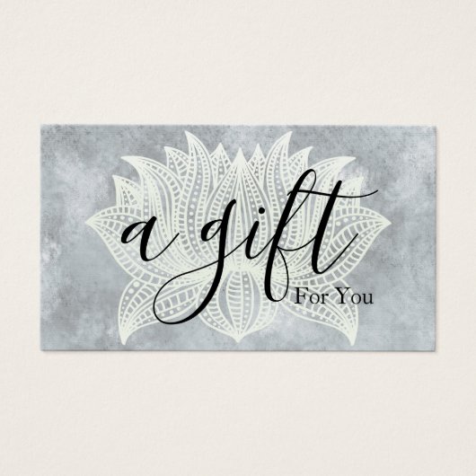 Moderne Yoga Studio Instructor Cadeaubon Visitekaartje (Voorkant)