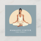 Moderne yoga/wellness vierkante visitekaartje (Voorkant)