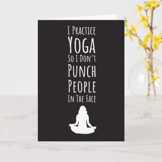 Moderne yogakaarten voor haar meditatie kaart (Gele Bloem)