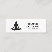Moderne yogaleraar Professionele Logo Business Mini Visitekaartje (Voorkant)