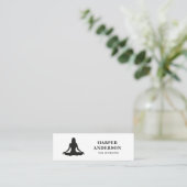 Moderne yogaleraar Professionele Logo Business Mini Visitekaartje (Staand voorkant)