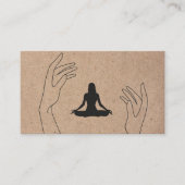 Moderne yogaleraar Professionele Logo Business Visitekaartje (Voorkant)