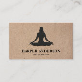 Moderne yogaleraar Professionele Logo Business Visitekaartje (Voorkant)