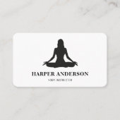 Moderne yogaleraar Professionele Logo Business Visitekaartje (Voorkant)
