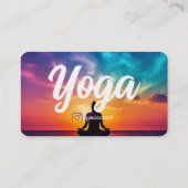 Moderne yogaleraar Sjablonen Design yogastudio Visitekaartje (Achterkant)