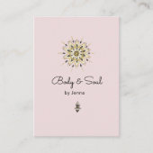 Moderne yogamassage Wellness QR Code Visitekaartje (Voorkant)