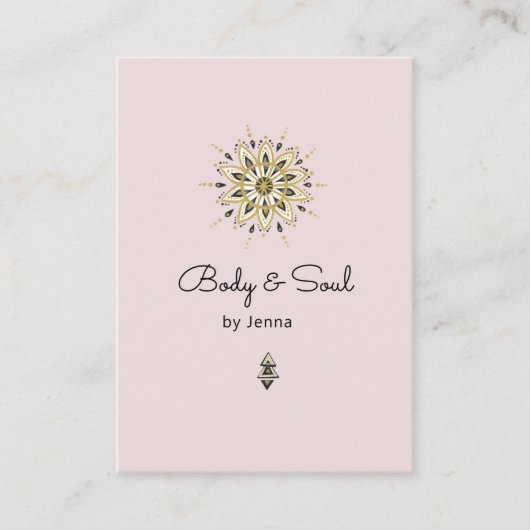 Moderne yogamassage Wellness QR Code Visitekaartje (Voorkant)