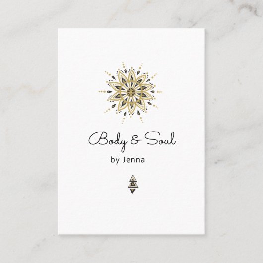 Moderne yogamassage Wellness QR Code Visitekaartje (Voorkant)