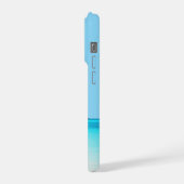 Moderne Zachte Blauwe Strand Minimale Aangepaste F iPhone Hoesje (Linkerkant)