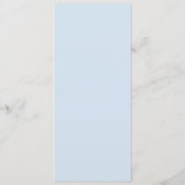Moderne Zachte Blauwe Trouw Hoog Template Diner Me Menu (Achterkant)
