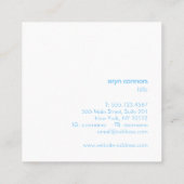 Moderne zachte blauwe turquoise golven vierkante visitekaartje (Achterkant)