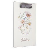 Moderne zachte bloemengebruik naam klembord (Rechts)