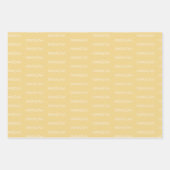 Moderne zachte gele en witte Kwanzaa Inpakpapier Vel (Voorkant 2)