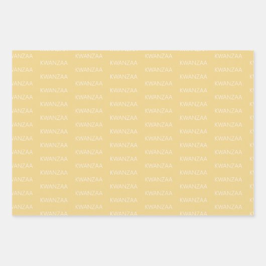 Moderne zachte gele en witte Kwanzaa Inpakpapier Vel (Voorkant 2)