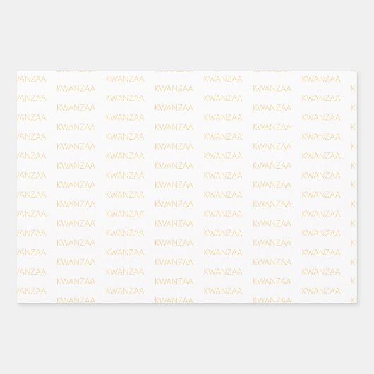 Moderne zachte gele en witte Kwanzaa Inpakpapier Vel (Voorkant)