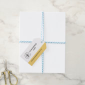 Moderne zachte gele handgemaakte maat- en prijskaa cadeaulabel (Met Touw)