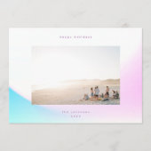 Moderne zachte gradiënt minimalistische kersthemel feestdagenkaart (Voorkant)