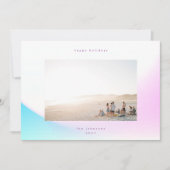 Moderne zachte gradiënt minimalistische kersthemel feestdagenkaart (Voorkant)
