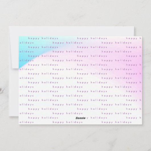 Moderne zachte gradiënt minimalistische kersthemel feestdagenkaart (Achterkant)