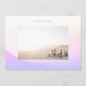 Moderne zachte gradiëntminimalistische kerst geluk feestdagenkaart (Voorkant)