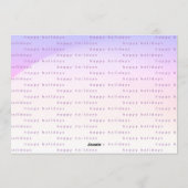 Moderne zachte gradiëntminimalistische kerst geluk feestdagenkaart (Achterkant)