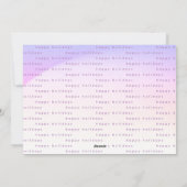 Moderne zachte gradiëntminimalistische kerst geluk feestdagenkaart (Achterkant)