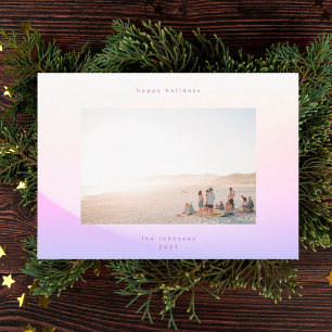 Moderne zachte gradiëntminimalistische kerst geluk feestdagenkaart