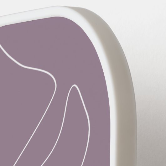 Moderne, zachte Paarse tropische lanttekening Pickleball Paddle (Links Detail)