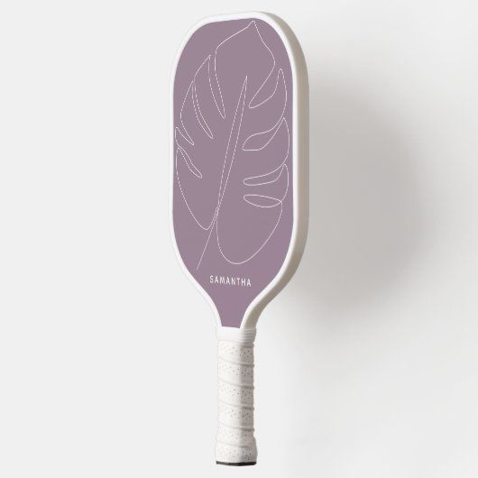 Moderne, zachte Paarse tropische lanttekening Pickleball Paddle (Links)