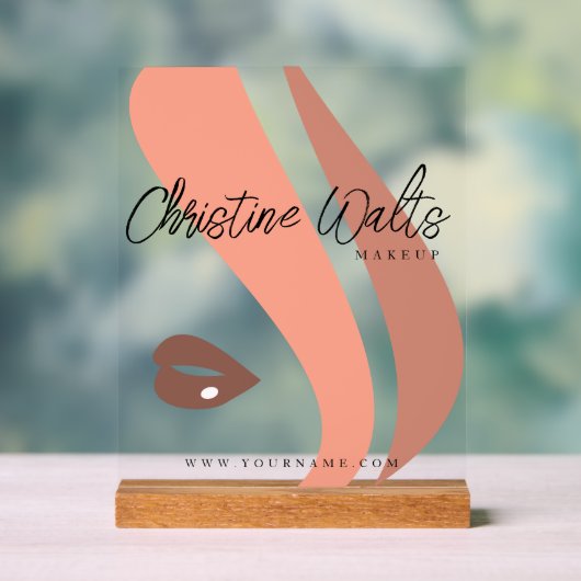 Moderne zachte perzik- en aardetinten Make-up Arti Acryl Bord (Neutraal)