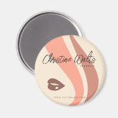 Moderne zachte perzik en aardse make-up artist een magneet (Voorkant / Achterkant)