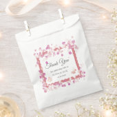 Moderne zachte roze bloem- en vlinder  Zomer  Brui Bedankzakje (Geknipt)