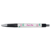 Moderne zachte roze bloemennaam pen (Voorkant)