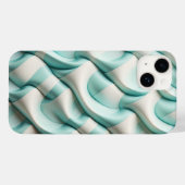 Moderne zachte turquoise en witte geometrische gol Case-Mate iPhone case (Achterkant (horizontaal))