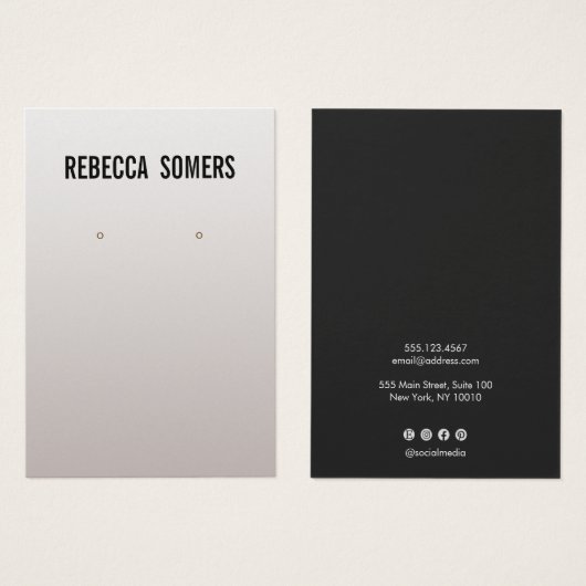 Moderne Zachte Zilveren Veroorzitting Kaart (Voorkant /achterkant)