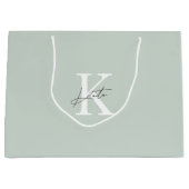 Moderne Zak met Monogram voor Bruidsmeisje Aanzoek Groot Cadeauzakje (Voorkant)