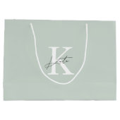 Moderne Zak met Monogram voor Bruidsmeisje Aanzoek Groot Cadeauzakje (Achterkant)