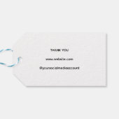 Moderne Zakelijk Logo Kleding Label Hangkaart Cadeaulabel (Achterkant Horizontaal)