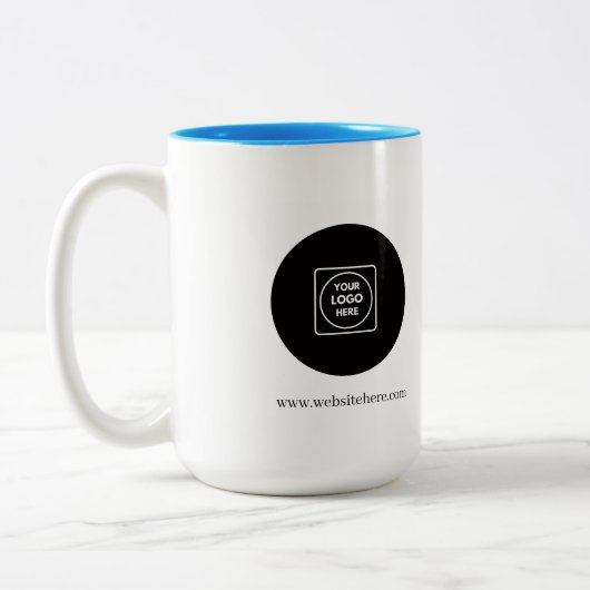 Moderne Zakelijk Logo Twee Kleuren Mok (Links)