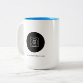 Moderne Zakelijk Logo Twee Kleuren Mok (Voorkant links)