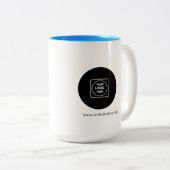 Moderne Zakelijk Logo Twee Kleuren Mok (Voorkant rechts)