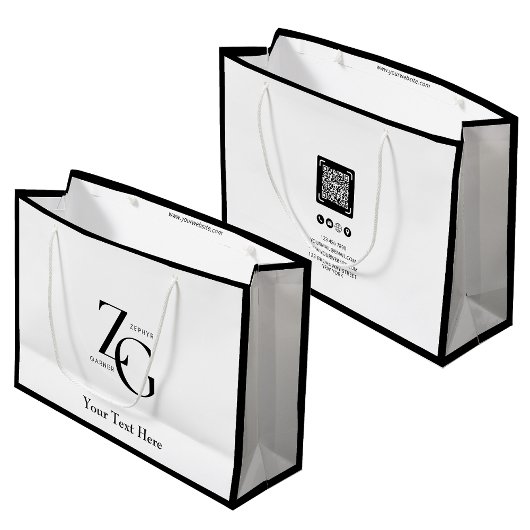 Moderne Zakelijke Aangepaste Logo | QR Code Minima Groot Cadeauzakje