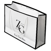 Moderne Zakelijke Aangepaste Logo | QR Code Minima Groot Cadeauzakje (Voorkant Gekanteld)